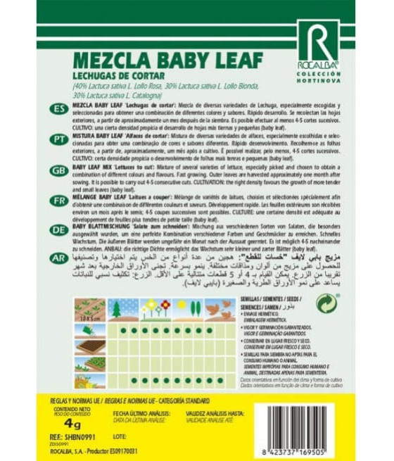 Alface Mistura Baby Leaf